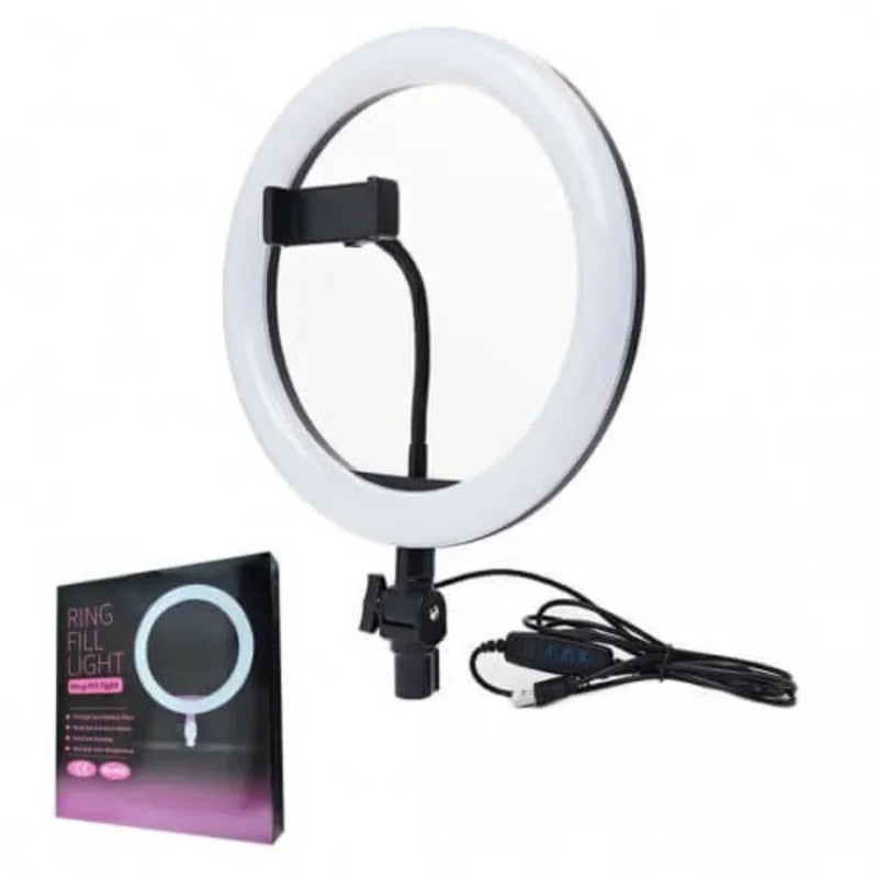 Anel Ring Light LED 32cm (13") Sem Tripé - Iluminação Profissional Ajustável para Fotos e Vídeos, Compacta