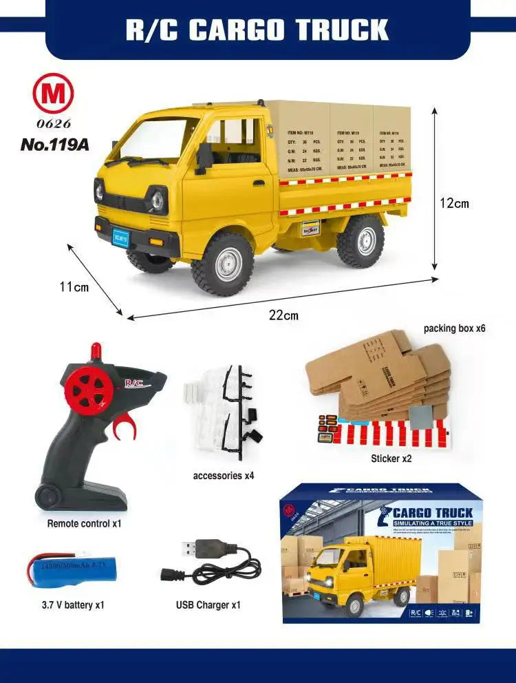 MiniTruck™ – Controle total, faróis LED e portas que abrem de verdade!