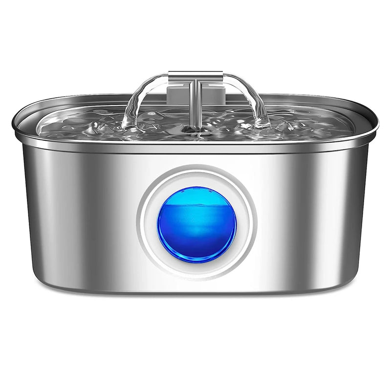 Newpet Stainless Steel Cat Water Fountain Automatic Cat Drinker Drinking Fountain For Cats Dogs Pet Water Dispenser Accessories