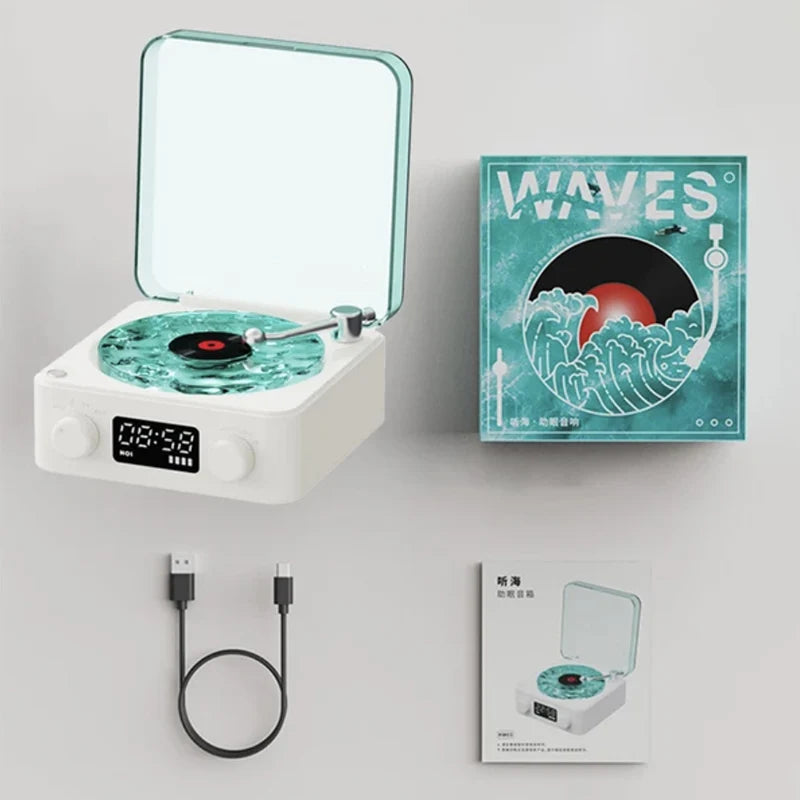 RetroVinyl™ – O Charme do Vinil com Som Estéreo e Iluminação RGB!