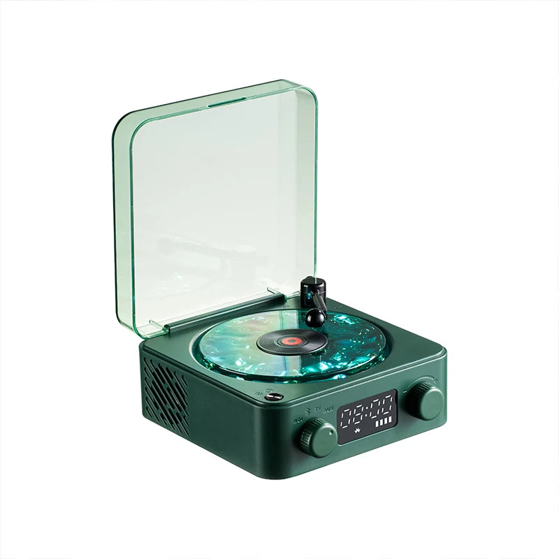 RetroVinyl™ – O Charme do Vinil com Som Estéreo e Iluminação RGB!