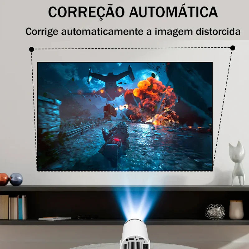 CineProjetor™ 4K – Telona de até 150" com qualidade profissional!